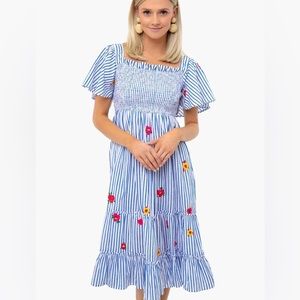 Pink City Prints (Tuckernuck) blue striped Lolita dress